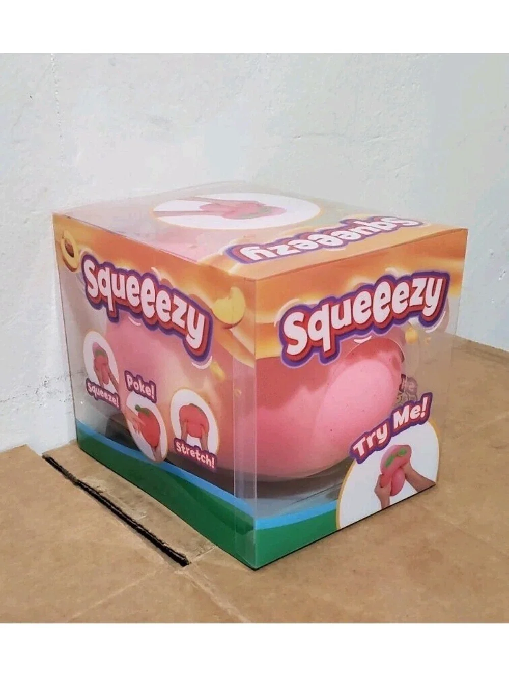 Squeezezy Peach Jumbo Squishy Toy Sunny Days Entertainment Giggle Zone Tiktok